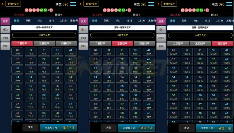 六合彩連碰｜二三四星玩法