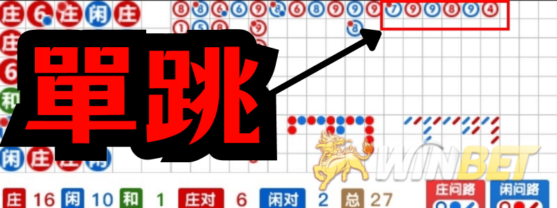 百家樂規律1:百家樂單跳